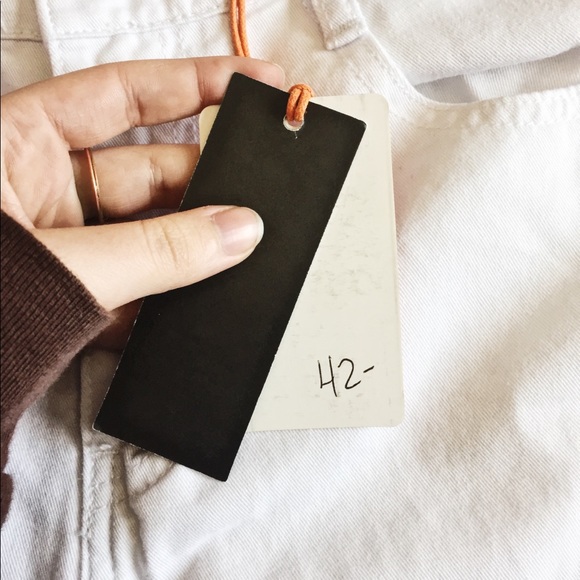 Frayed Culottes Jeans WHITE wide Leg - Picture 7 of 13